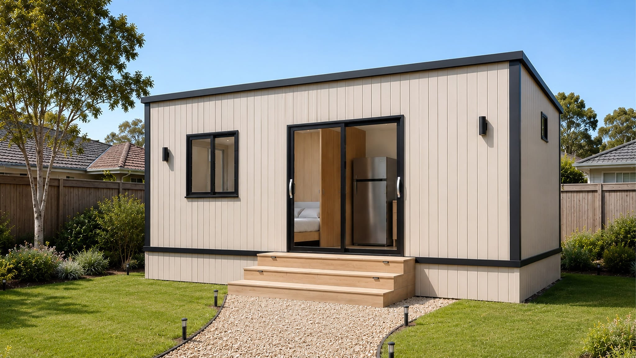 Modlux Escape one bedroom retreat, seen from outside